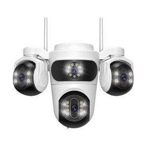 ICSEE XM-2 15MP WIFI Camera Three Screen PTZ Camera Human Detection Security CCTV Surveillance HD External Dual Lens Camera