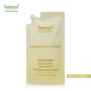 Bremod Premium Hair Keratin Complex Treatment Shampoo Conditioner Care Sulfate Silicone Free Repair Damage Rebonding 350ML
