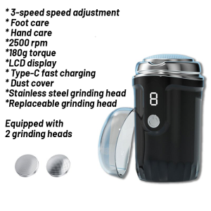 SG Electric Foot File Grinder Callus Remover Digital Display Dead Skin Feet Care Foot Grinder