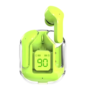 V-power VP-B18 New TWS True Wireless Stereo Earbuds with LED Digital Display and Transparent Case - New Black