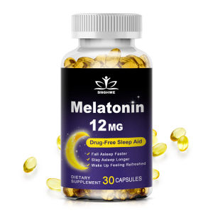 SNGHWE 12MG Melatonin Capsules - Relieve Insomnia Help Improve Sleep Quality Reduce Waking Time Help Deep Sleep Improving Insomnia