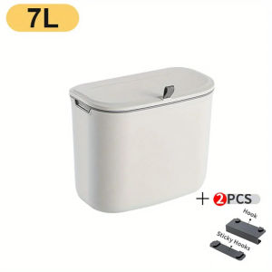 Household kitchen wall-mounted storage rubbish bin hanging kitchen waste bathroom with lid wall-mounted toilet trash can