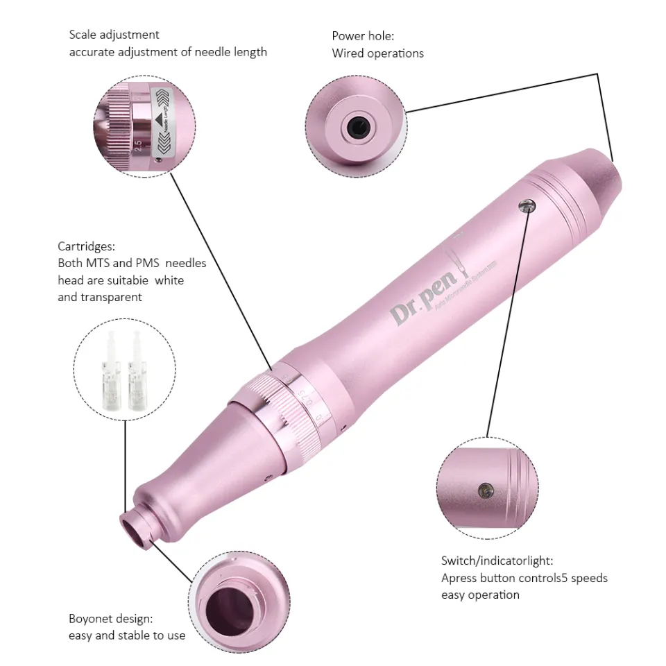 Dr Pen M7 Professional Microneedling Pen Wired Electric Skin Repair Tool  for Face Wrinkles Scars Stretch Marks Facial Derma Pen