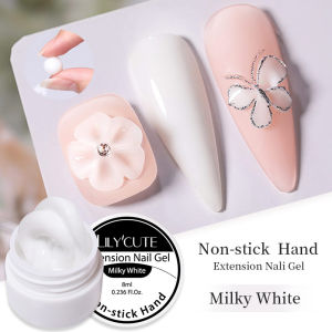 BORN PRETTY New upgraded 15ml Non Stick Hand Extension Gel Nail UV Gel Carving Flower Gel Nail Shaping Nail Extension Clear/White/Nude Solid Nail Art Gel Polish