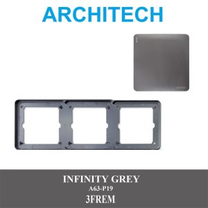Architech Infinity A63-P19 Grey FRAME / BINGKAI Stop Kontak / SAKLAR / frem penyambung