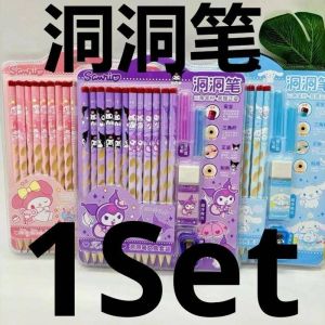 Sanrio Groove Triangle Wooden Pencil  Mymelody Kuromi Cinnamoroll HB Posture Correction Pencil School Office Supplies Stationery Writing Drawing Pencil birthday gift