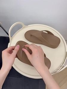 [Free Shipping] WomenS Wedge Flip-Flops For Summer Suitable For Outdoor Wear Beach And Bathroom Use Thick-Soled Breathable And Non-Slip