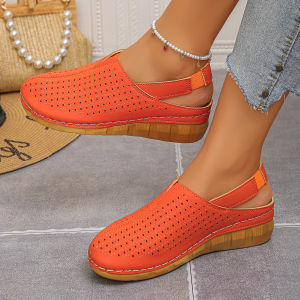[Free Shipping] Plus-Size Summer New Outdoor Casual Thick-Soled WomenS Sandals Versatile For Hiking Slip-On Design And Featuring A Hollowed-Out Easy-To-Wear Style