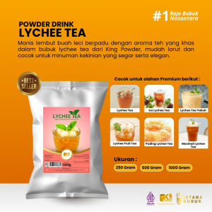 Bubuk Minuman Regular Rasa Lychee Tea Powder Drink Reguler Teh Leci