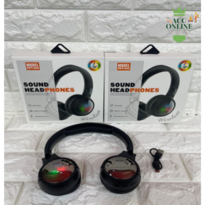 Handsfree Bando Bluetooth PPT-510 RGB 4 Colour Light Headset Wireless V5.1 Sound Headphone