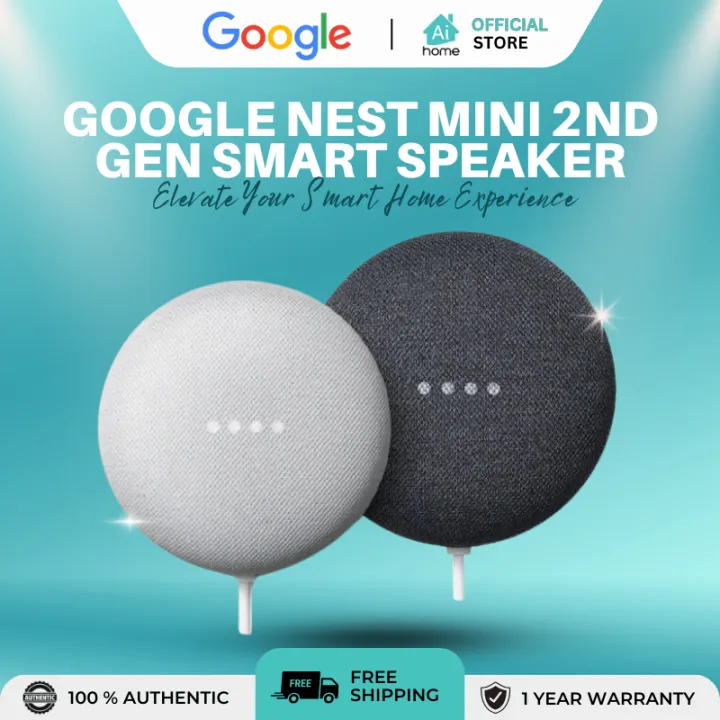 GOOGLE Nest Mini 2nd Gen Smart Speaker 360° Sound Voice Control Smart ...