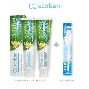 Scoban Herbal Anticavty Toothpaste Gentle And Non-irritating Whitening Teeth Freshens Breath 150g