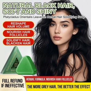 Usman Hair Cleansing Soap Side Cedar Leaf Shampoo Soap Cepress Herbal Hair Strengthening Soap Herbal Hair Nourishing Soap Oil-Controlling Anti-Dandruff Ginger Essential Oil Soap