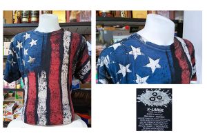 ไซส์ XL new เสื้อยืดมือสอง ลายธง เสื้อยืดวินเทจ สภาพดี