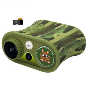 BekinTek Kids Night Vision Binoculars Rechargeable Digital Telescope NVG  Goggles Full Dark Observing Scope   Adjustment 8x Zoom 2.5K Video Playback 48M Photo 2.4 Inches Large HD Screen with 32G TF Card for Children Day Night Camping Hiking