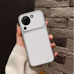 Business Lychee Leather Case for Huawei Pura 90 KEE-AL00 Pure Color Shockproof Camera Protection Cover