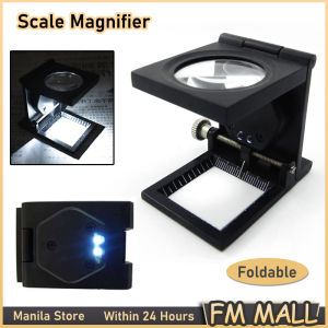 10X Zinc Alloy Pigeon Eyes Magnifier With 2 LED Lights Illuminated Scale Portable Pocket Magnifier For Reading Books Textile Collection Repair Jewelry Tool