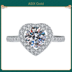 ASIX GOLD Gemstone Rings Wedding Band Couples High Quality Moissanite White Gold Ring Proposal Wedding Ring Comes With Jewelry Box
