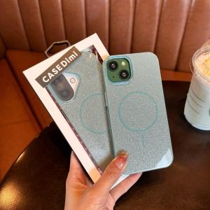 MIRROR CASE for iphone13 proMax เคสกากเพชรสีเขียว ชาร์จได้ เคสเเม็กเซฟ สำหรับไอโฟน11 11proMax i12 12pro 12proMax i13 13proMax i14 14plus 14proMax i15 15pro 15proMax i16 16pro 16plus 16proMax