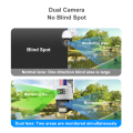 V380 SC07 Dual Lens 2MP HD IP66 Outdoor CCTV Camera Two Way Audio Auto Tracking Monitor Surveillance Wireless CCTV Camera  Up To 128GB Storage (Wi-Fi Supported). 