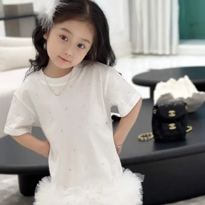 HYS%20Girls%20Dress%20Princess%20A-line%20Skirt%20Summer%20Korean-style%20Boho%20White%20-%20Image%206
