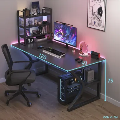 Bàn gaming cao cấp khung thép chống ghỉ kích thước lớn sơn phủ tĩnh điện phong cách hiện đại thương hiệu IGA -GM67