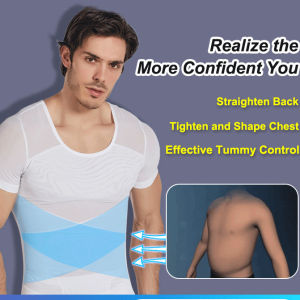 Mens Mesh Shaping Vest Slimming Compression Shirt Breathable Abdomen Control Workout Apparel Sportswear