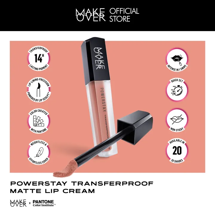 %5BSPECIAL%20MASTERSHADE%5D%20MAKE%20OVER%20Powerstay%20Transferproof%20Matte%20Lip%20Cream%20-%20Lipcream%20x%20PANTONE%20Tahan%20Lama%2014%20Jam%20Lip%20Cream%20Tidak%20Kering%20Ringan%20Kissproof%20Ombre%20Lips%20Color%20Nude%20Lipstick%20Matte%2014H%20Make%20Up%20Long%20Lasting%20Somethin%20Time%20Less%20Stain%20w%20Maybe%20Euphoria%20-%20Image%202
