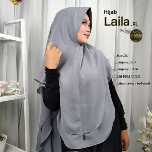 Jilbab Hijab Kerudung Syari Panjang Jumbo Ukuran XL Oval Shofpet Antem 2 Layer Ceruty Bebydoll Lagi Promo Toko