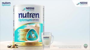 Nestle Nutren Optimum Cereal 800g Halal Complete Nutrition Whey Protein Prebiotic Probiotic Gut Health (Bundle of 2)