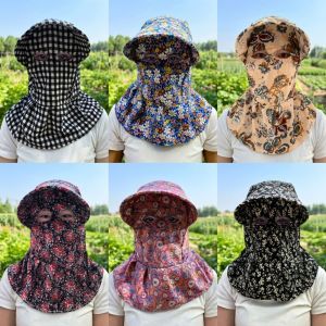 EASYEAH UV Protection Face Sun Hat Breathable Wide Brim Tea Picking Work Hat Fashion Lightweight Fishermans Hat Summer Outdoor