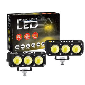 ไฟสปอร์ตไลท์ led 12V-80V อลูมิเนียมผสม สว่างมาก ไฟสปอร์ตไลท์รถยนต์ สปอร์ตไลท์มอเตอร์ไซค์ กันน้ำ กันกระแทก เเสงสีขาว+แสงสีส้ม ไฟสปอร์ตไลท์มอเตอร์ไซค์ ไฟสปอร์ตไลท์ LED สามตา Mini เลนส์ไฟหน้าขับรถ