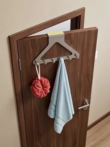 [OKLIFE®]Metal Over The Door Hook Hanger Rack Multi‑Hook Door Back Storage Organizer for Clothes Bag Keys