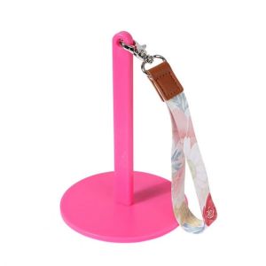 MKEB พลาสติก ที่ยึดไหมพรมข้อมือ งานเย็บผ้า DIY พร้อมเชือกคล้อง ที่หมุนขาตั้งโครเชต์ ที่จ่ายเส้นด้ายสำหรับสายรัดข้อมือ แบบพกพา ที่ม้วนลูกบอลขนสัตว์ แกนม้วนด้าย