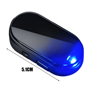 2ชิ้นรถขับเคลื่อนพลังงานแสงอาทิตย์ไฟกันขโมยปลอมสว่างสูงกระพริบเลียนแบบโคมไฟแฟลชไร้สายสัญญาณเตือนเตือนกันขโมย