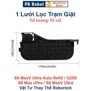 Phụ Kiện Thay Thế Robot Roborock S8 Max Ultra S8 MaxV Ultra G20S/ Đôi Chổi Lăn Nắp Chổi Lăn Mô Đun ion Bạc/