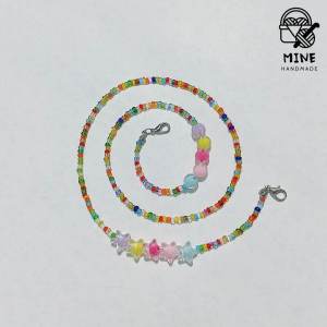 FreeshipMax Dây đeo khẩu trang hạt mắt quỷ hoa tuyết ngôi sao trong suốt hologram Maskchain devil eyes đen đẹp phụ kiện dễ thương Minehandmade