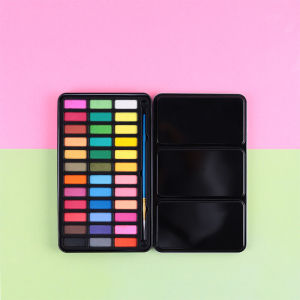 I know Brand New 12/18/24/36/48 Colors solid Watercolor Paint Set With Brush water colours Pigments painting Art Supplies Paint