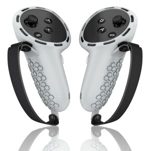 (HD1)Silicone Controller Grips with Anti-Slip VR Strap for Oculus Quest 3/3s Pemegang Kawalan Silikon dengan Tali VR Anti-Gelincir untuk Oculus Quest 3/3s
