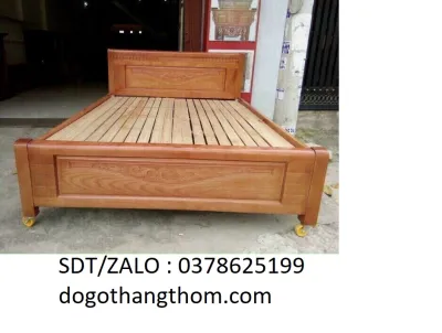 giường gỗ xoan đào 1m6x2m giá gốc xưởng