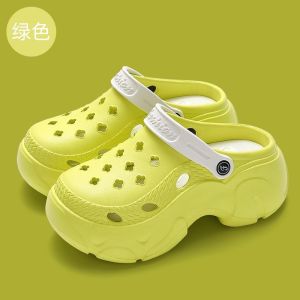[Free Shipping] WomenS New Summer Outdoor Clogs With Thick Soles Featuring Cute Cartoon Designs Non-Slip Features And A Platform Sole For Added Height