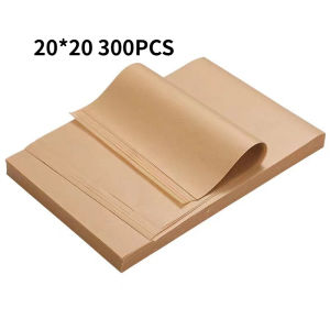 100/300pcs Kraft Parchment Paper for Baking Stick Unbleached Wax Oil Absorption Paper