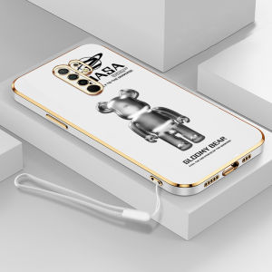 YBD Cartoon Mechanical Bear Phone Case for Xiaomi Redmi 8 8A 9 9C 9T 9A hockproof Silicone Soft Casing Precision camera hole with free lanyard