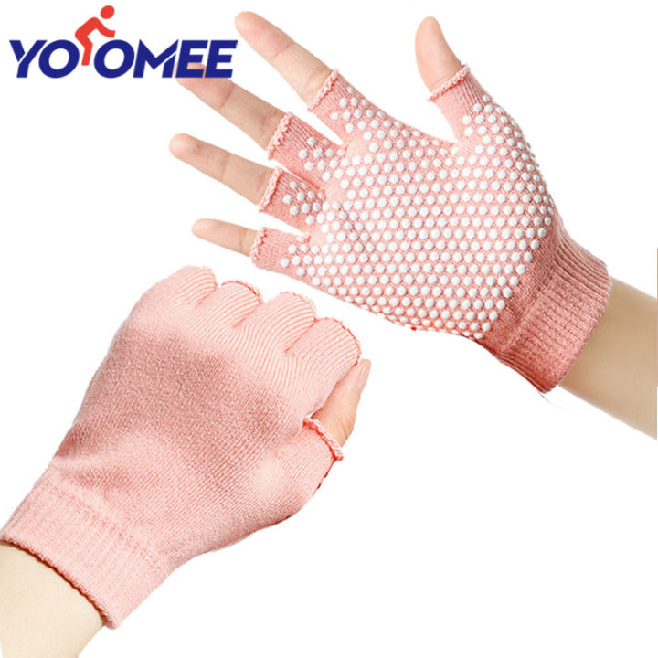 Yoomee Yoga Gloves Non-slip Fitness Gloves for Gym Yoga Pilates Balance  Warm Workout Fitness Half Finger Hand Protector Gloves Lazada PH