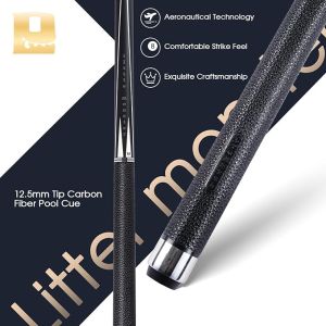 Cơ Bida Full Carbon BATMAN - Gậy Bi-a Cao Cấp - Tặng Kèm Bao Da Và Bịt Ren - LEOPARD BILLIARDS