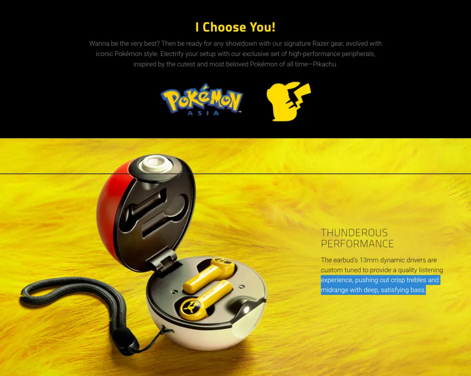 Bago!]FOR Razer X Pokemon - Pikachu Limited Edition