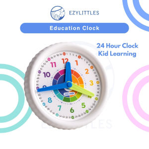 EZYLITTLES Kid Learning Clock 24 Hour Time Teaching Educational Desk Clock  For Children Age 3＋