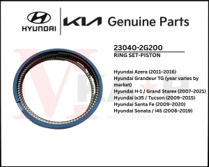 [ORIGINAL] Piston Ring Set Fits Hyundai Azera /Grandeur /H-1 /Tucson /Santa Fe /Sonata (23040-2G200)