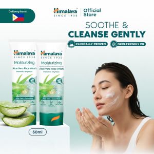 BUY 1 TAKE 1 - Himalaya Face Wash Moisturizing Aloe Vera 50ml Refresh Skin|Solution Dry & Dull Skin