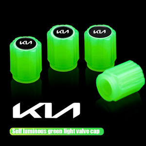 ยางล้อรถยนต์เรืองแสงสีเขียวแบบบูรณาการ4ชิ้นฝาวาล์วฝาครอบกันฝุ่นสำหรับ Kia K2 K3 K5 K7 K9 Sportage Carens Niro Stinger